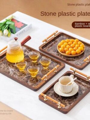 Bamboo Tray for Tea, Snacks, Storage.