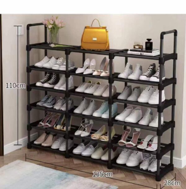 6Layer 3 rolls shoe rack