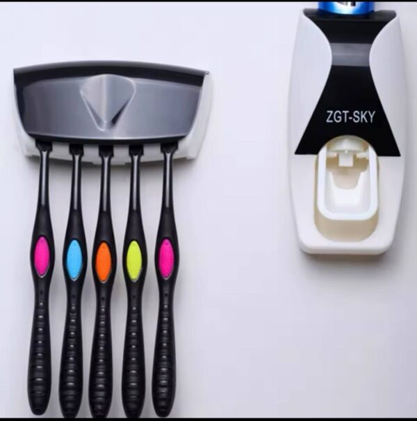 Automatic Auto Toothpaste Dispenser +Toothbrush Holder