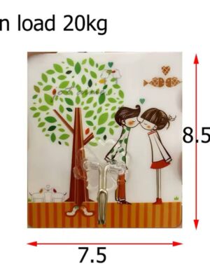 Design Stainless Steel Self-Adhesive Hooks Bathroom  12pcs