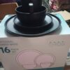 16pcs Black Dinnerware Sets