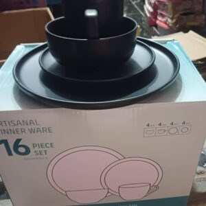 16pcs Black Dinnerware Sets