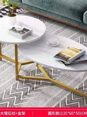 Coffee Center Table with Gold Stand