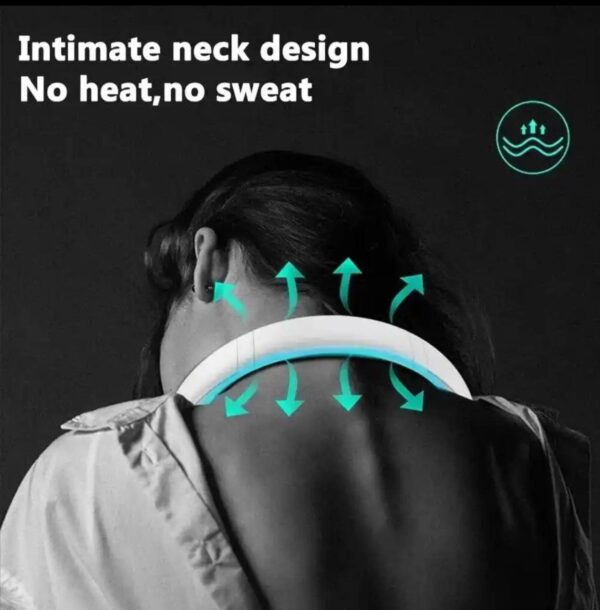 Cooling Neck Fan 360 Degree Air Outlet Wearable Personal Cooling Device 3 Speeds