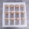 12Pcs Glass Spice Jars with Bamboo Lid,
