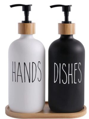 Hand and dishes