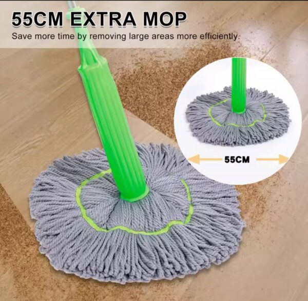ands-Free Rotating Two-In-One Self-Twisting Mop