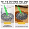 ands-Free Rotating Two-In-One Self-Twisting Mop