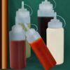 1PC White Plastic Squeeze Bottle With Cap Dispenser