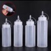 1PC White Plastic Squeeze Bottle With Cap Dispenser