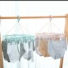 Multifunctional Clothes Drying Rack with 32 Clips Windproof