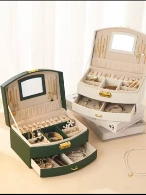 Handheld luxury jewelry box, multi-layer drawer necklaces