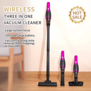 Cordless Vacuum Cleaner for Home and Car Use Handheld 3-in-1 Vacuum Cleaner Electric Floor Brush Mite Remover