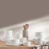 24pcs Stackable Porcelain Dinnerware Sets 

6 Cereal Bowls
6 Big Cereal Bowls
6 Salad Plates
6 Dinner Plates