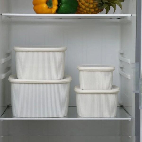 4pcs rectangular food storage container