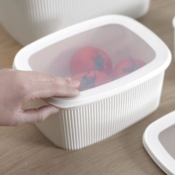 4pcs rectangular food storage container