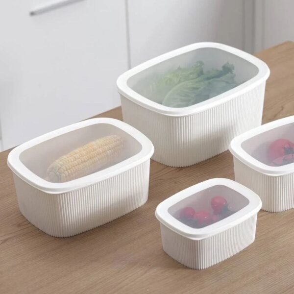 4pcs rectangular food storage container