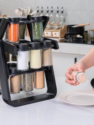 18pcs Rotating Spice Rack/Organizer