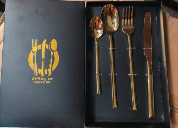 4pcs Gold Cutlery Sets