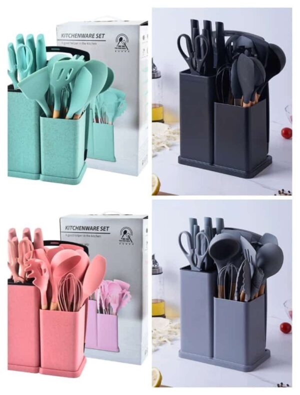 19pcs Silicone Cooking Kitchenware Sets