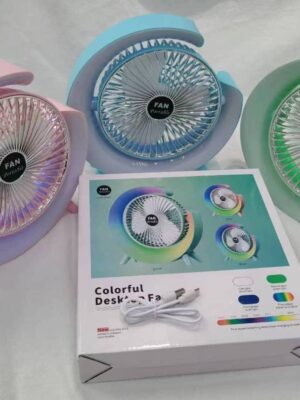 Rechargeable Colourful Desktop Fan